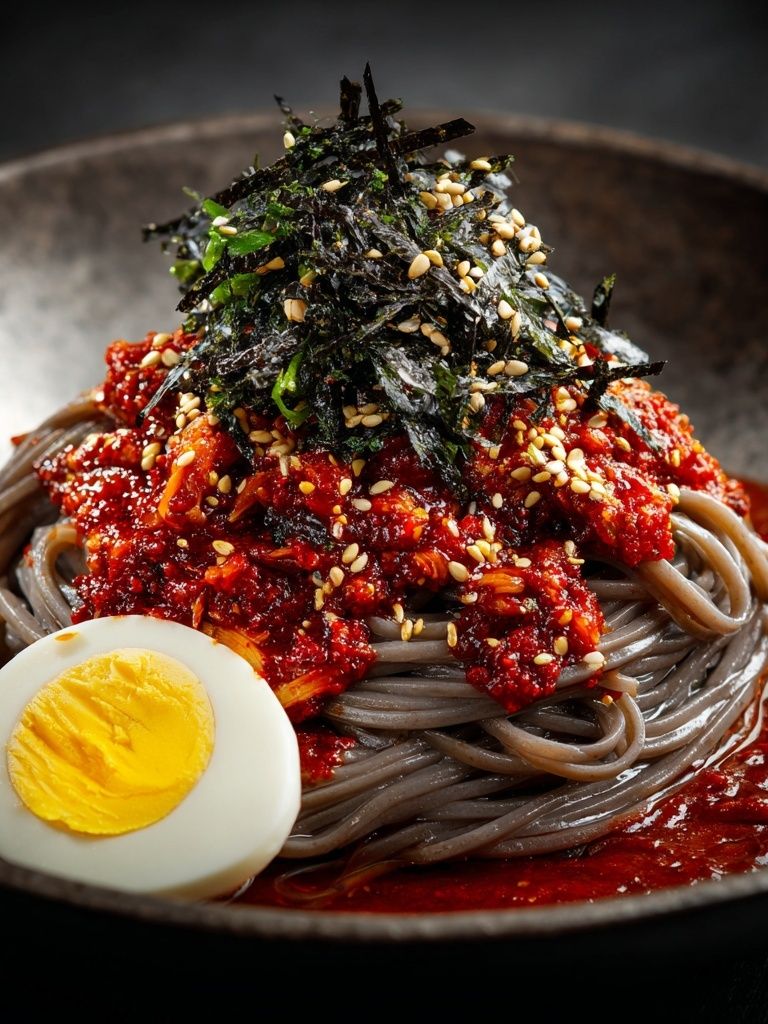 Spicy Korean Noodles Food Print. poster detail