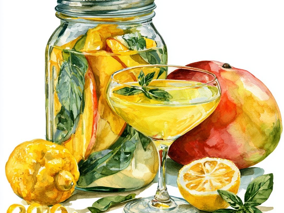 Citrus Sangria Watercolor Print. poster detail