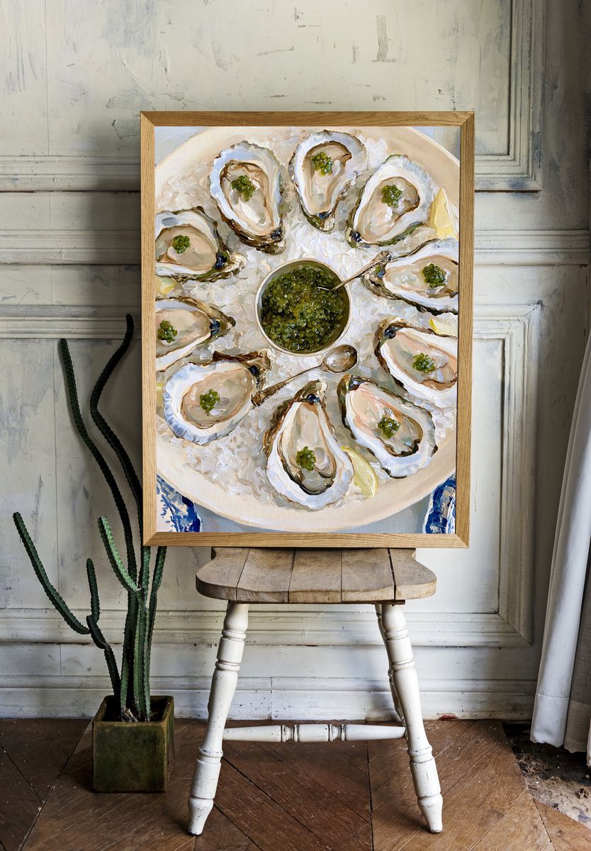 Oysters on Ice Food-Drink Print. room preview