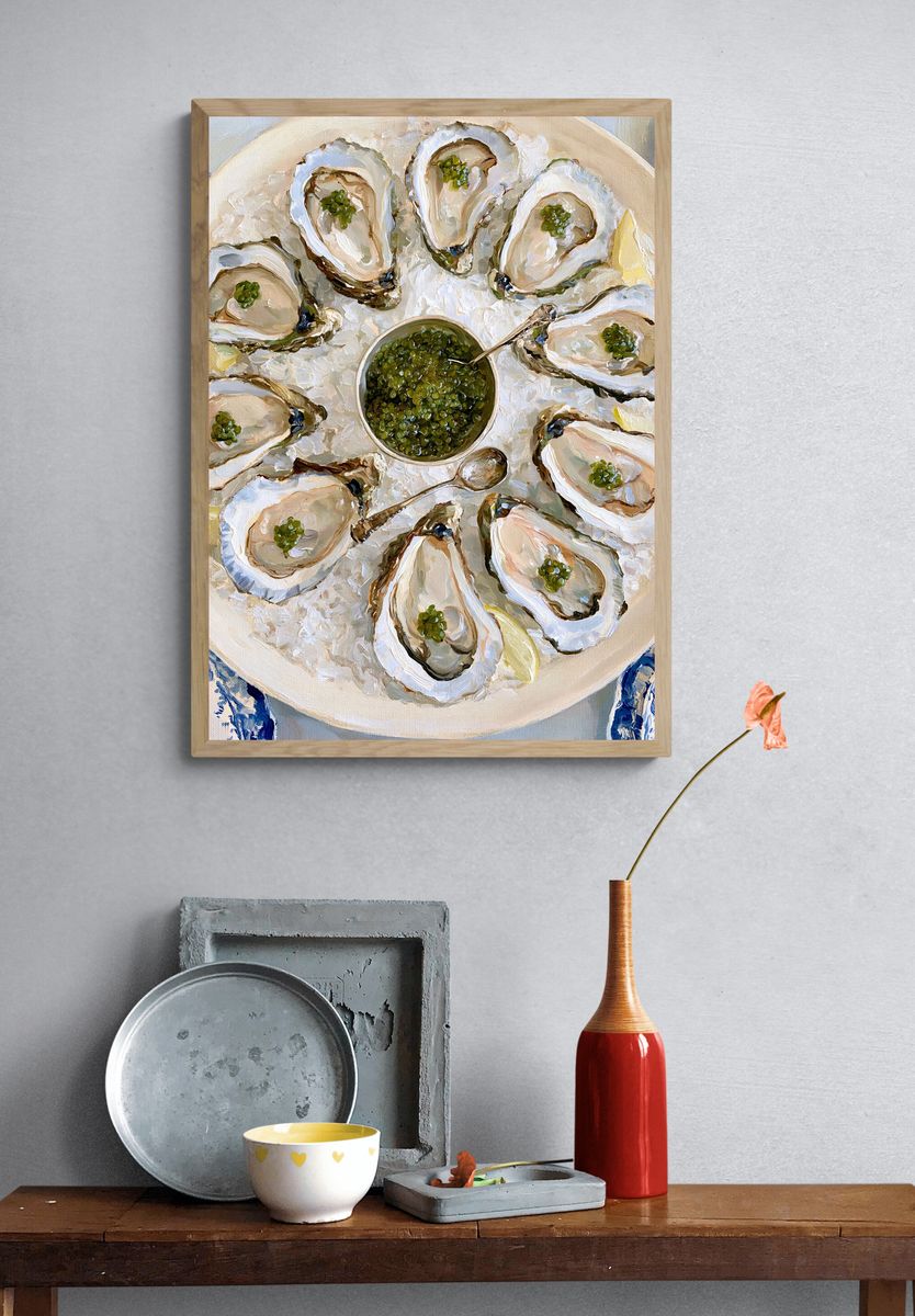 Oysters on Ice Food-Drink Print. — room view 3