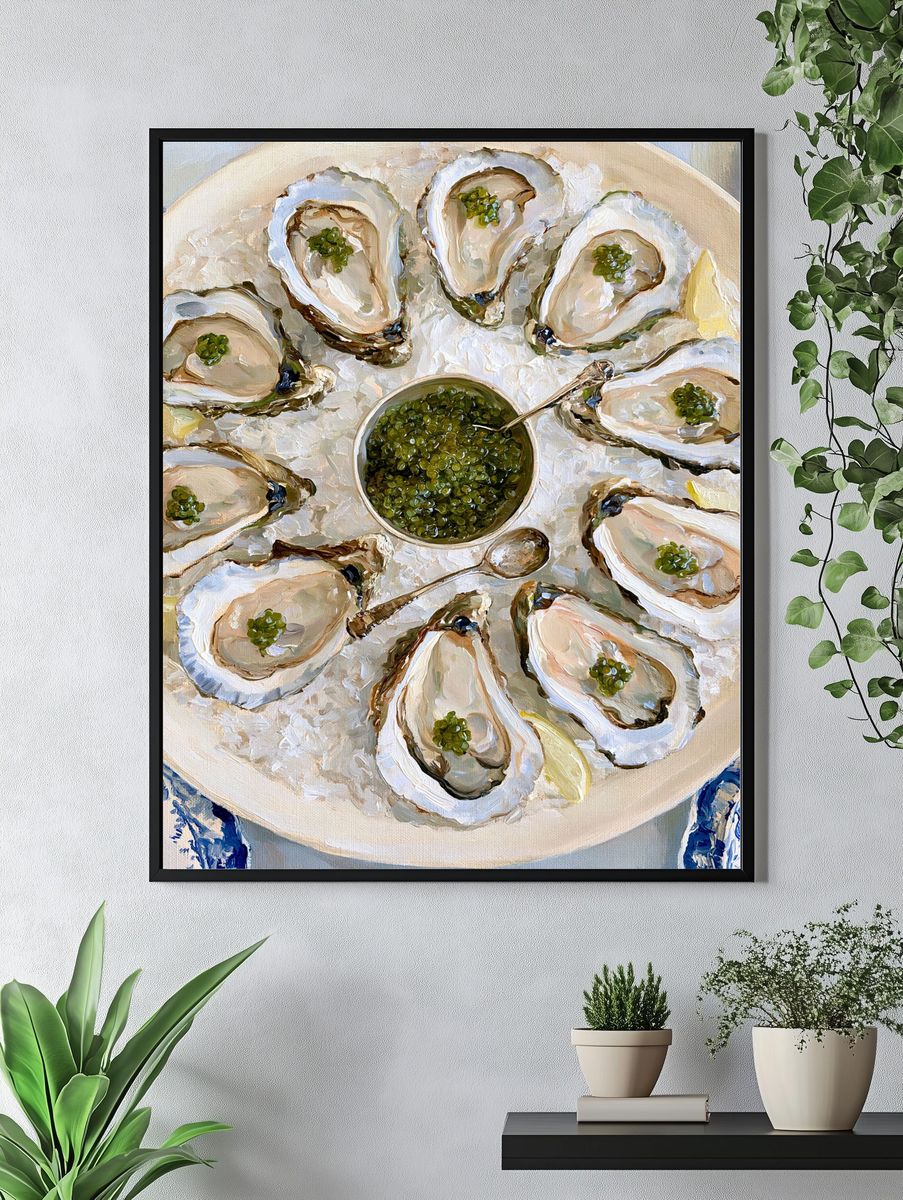 Oysters on Ice Food-Drink Print. — room view 4