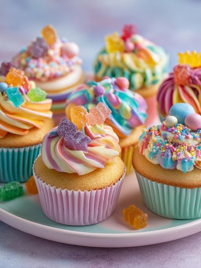 Rainbow Cupcakes Photography Poster. poster print