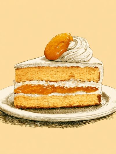 Apricot Cake Illustration Poster. poster