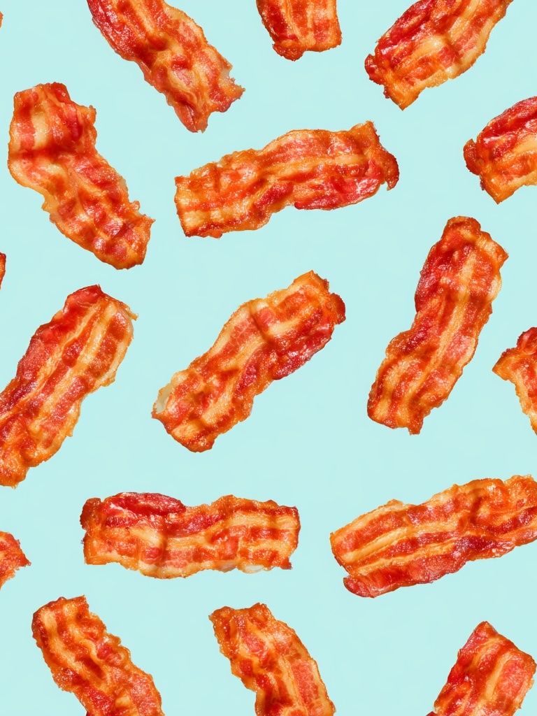 Bacon Pattern Illustration Print. poster — food-drink art