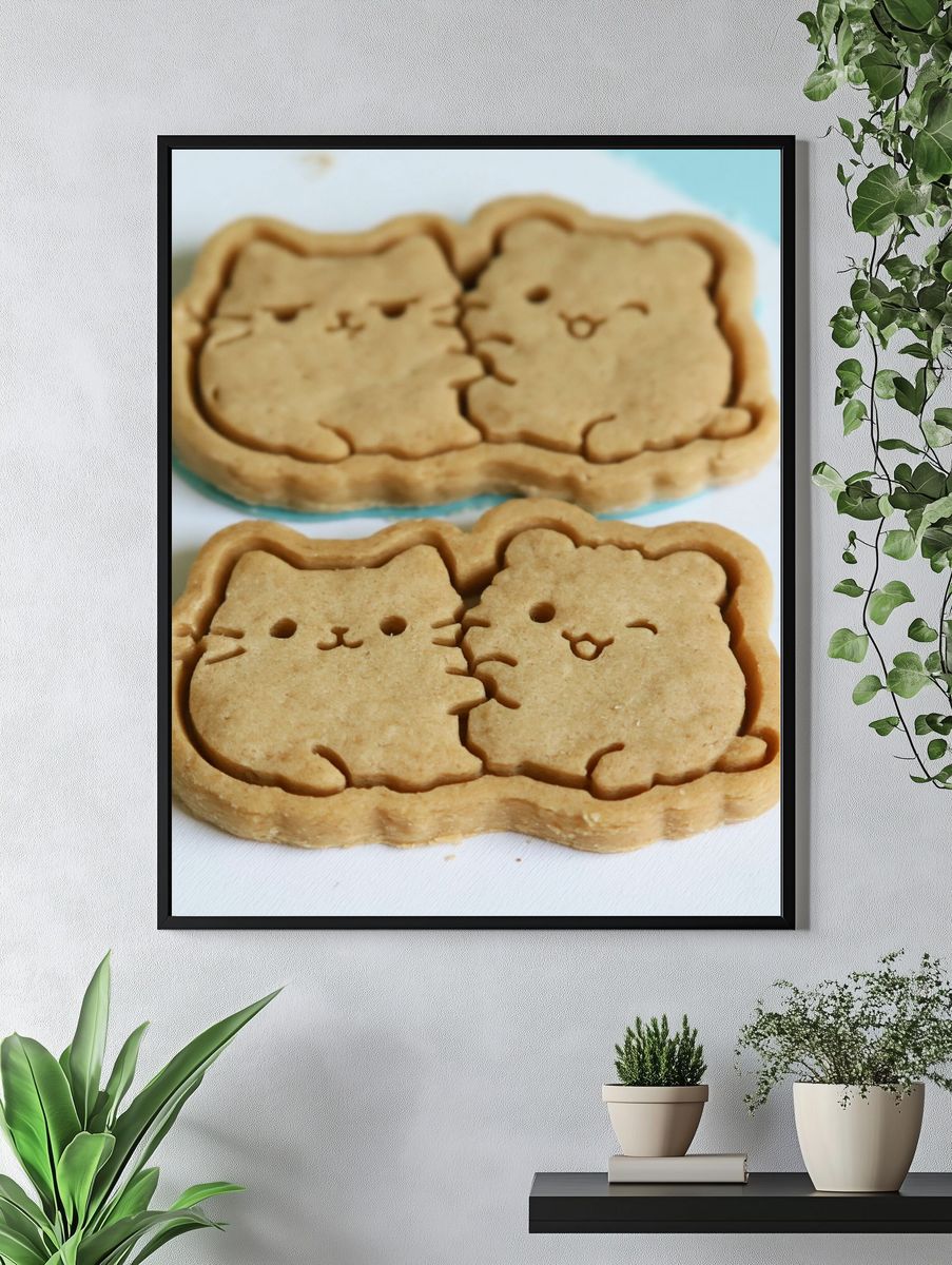 Cat Cookie Illustration Print. — room view 4