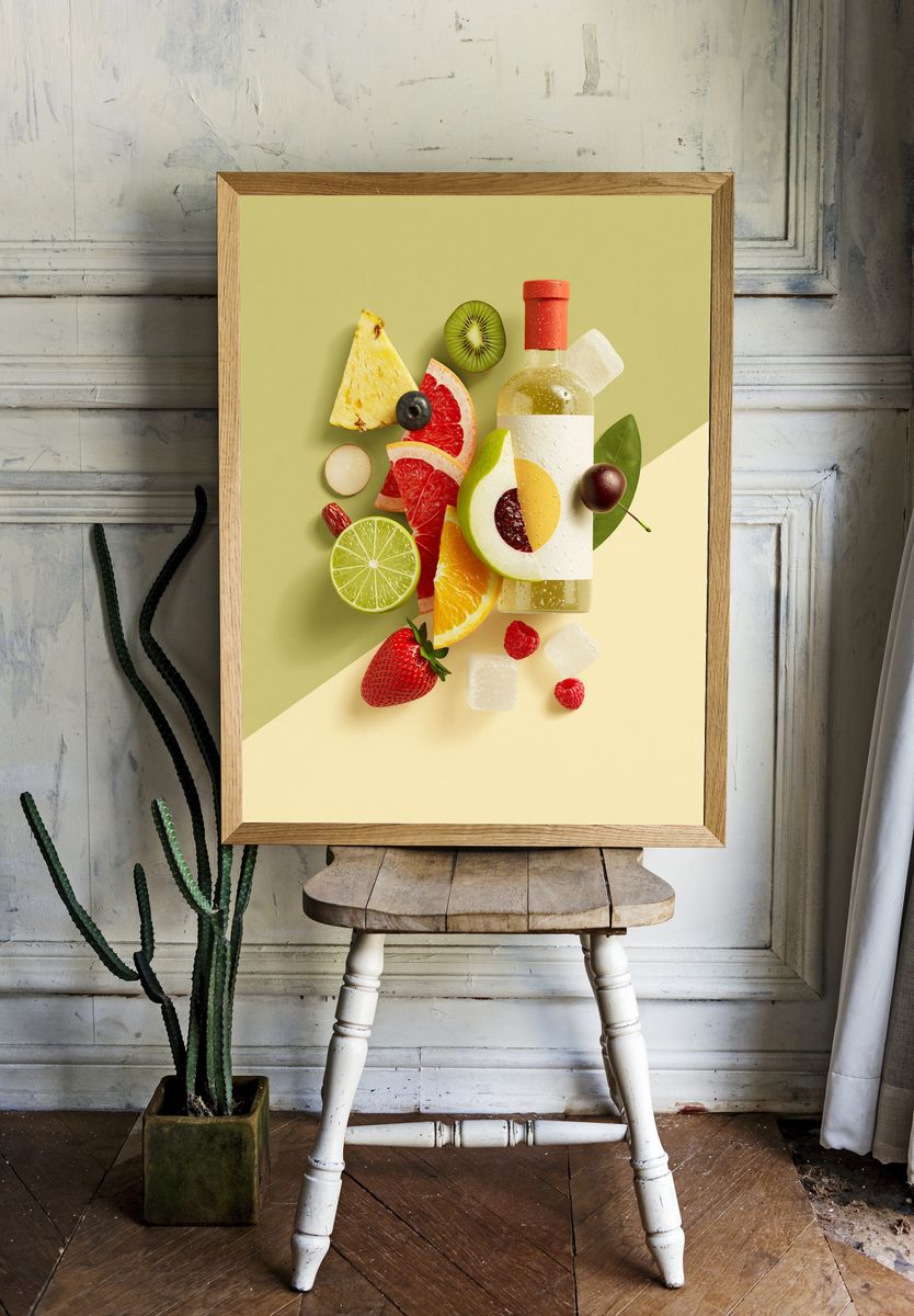 Citrus Fruit Cocktail Poster. room preview