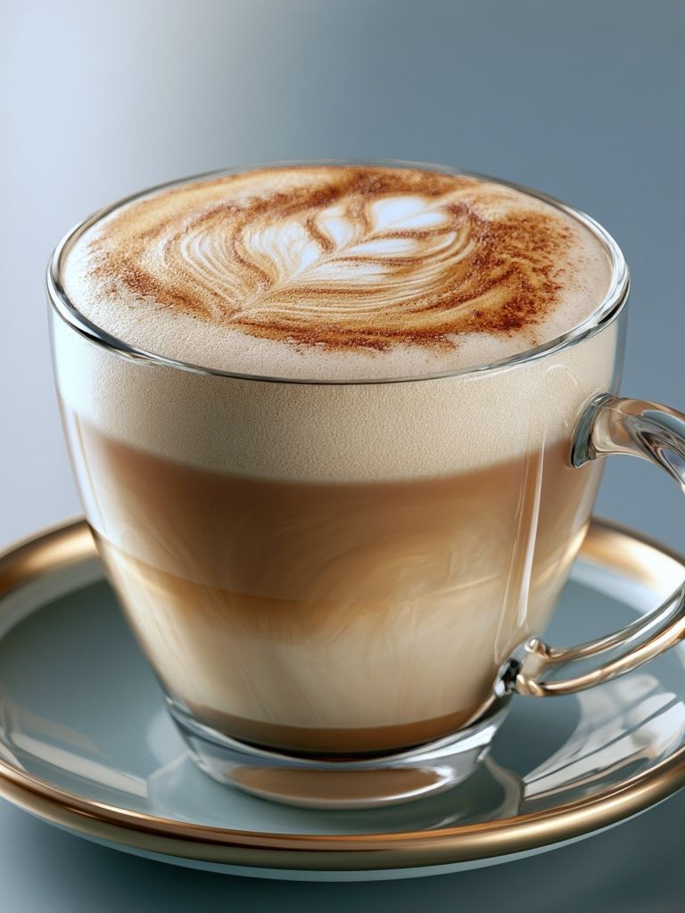 Latte Art Coffee Still Life Poster. poster detail