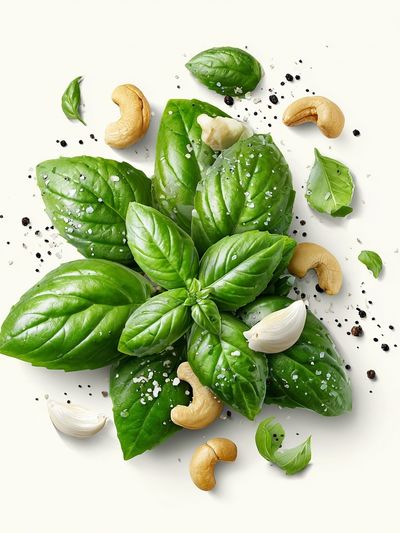 Basil and Cashew Still Life Print. poster print