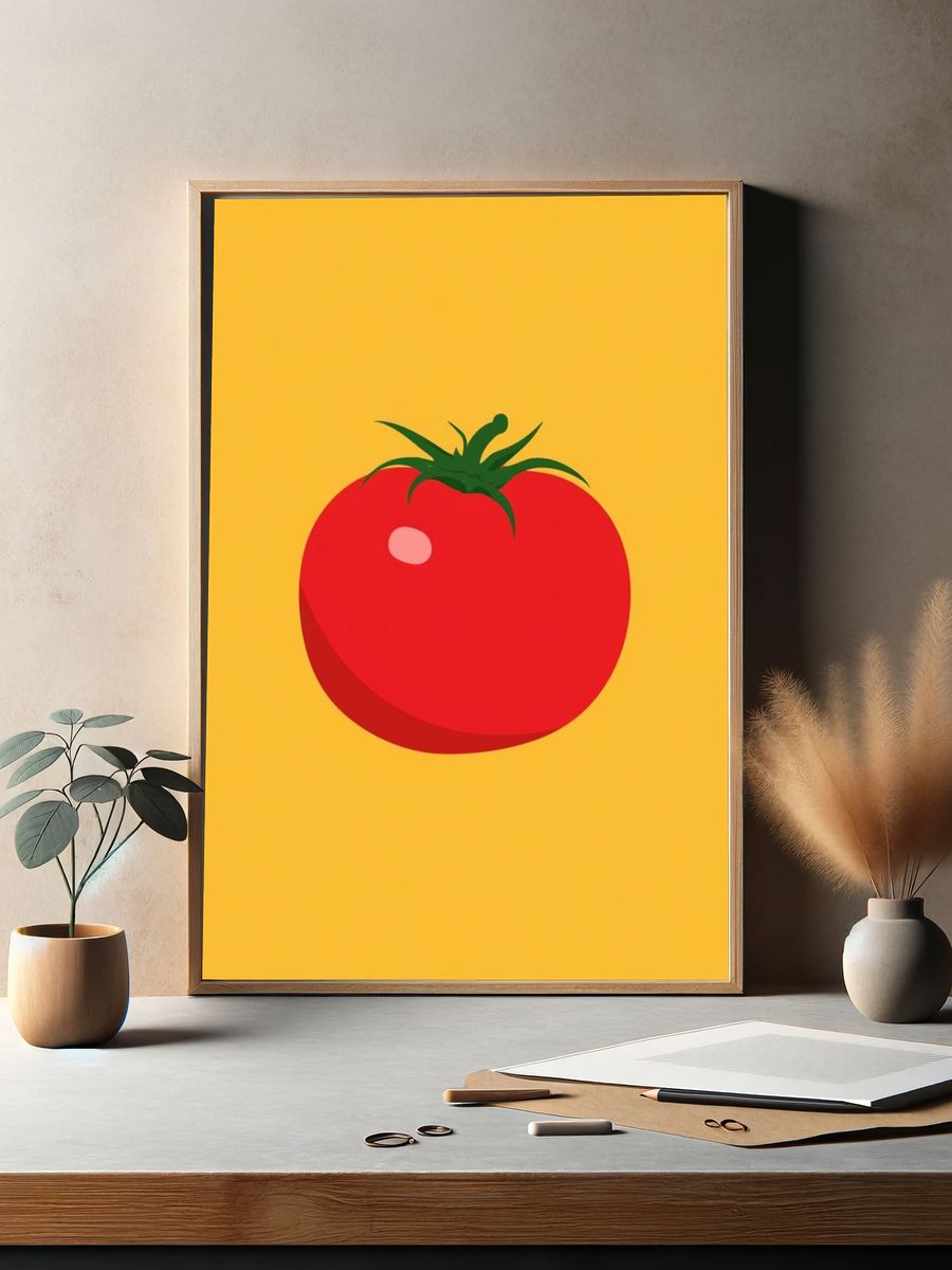 Tomato Minimalist Print. — room view 2