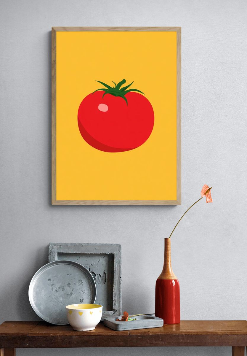 Tomato Minimalist Print. — room view 3
