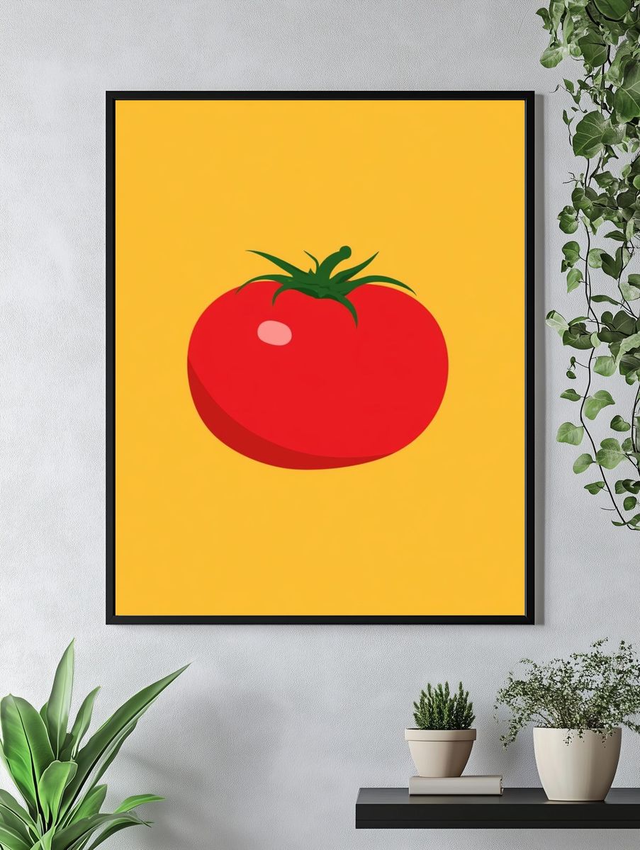 Tomato Minimalist Print. — room view 4