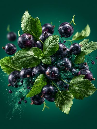 Blackcurrant Mint Still Life Poster. poster