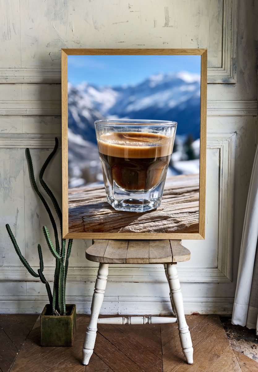 Mountain Espresso Photography Poster. room preview