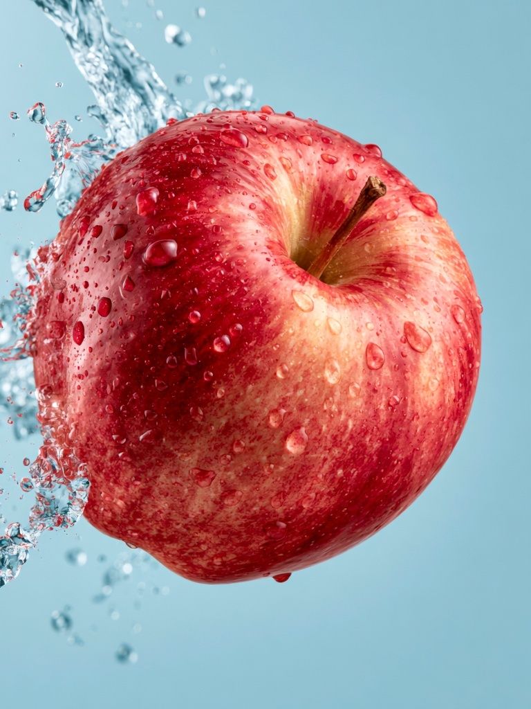 Splashing Apple Photography Poster. poster — food-drink art