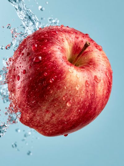 Splashing Apple Photography Poster. poster