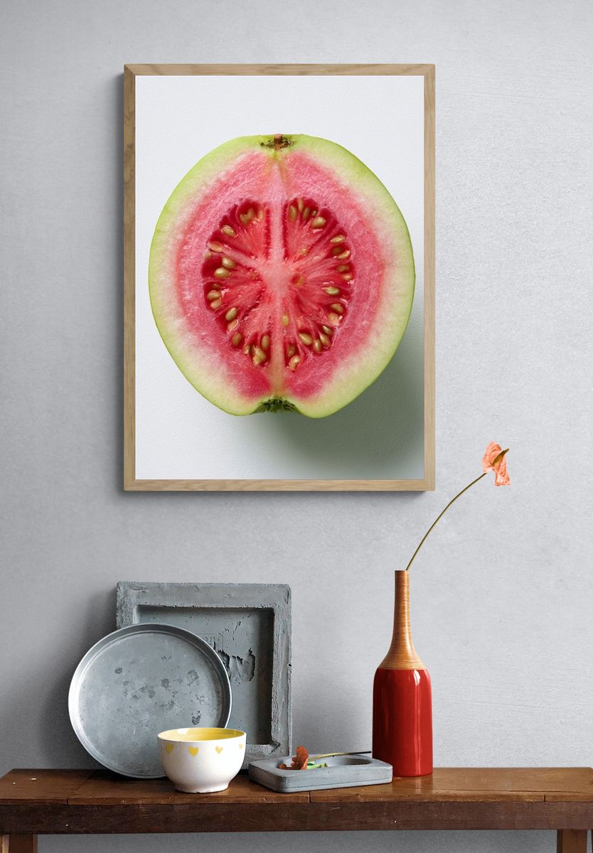 Pink Guava Still Life Print. — room view 3