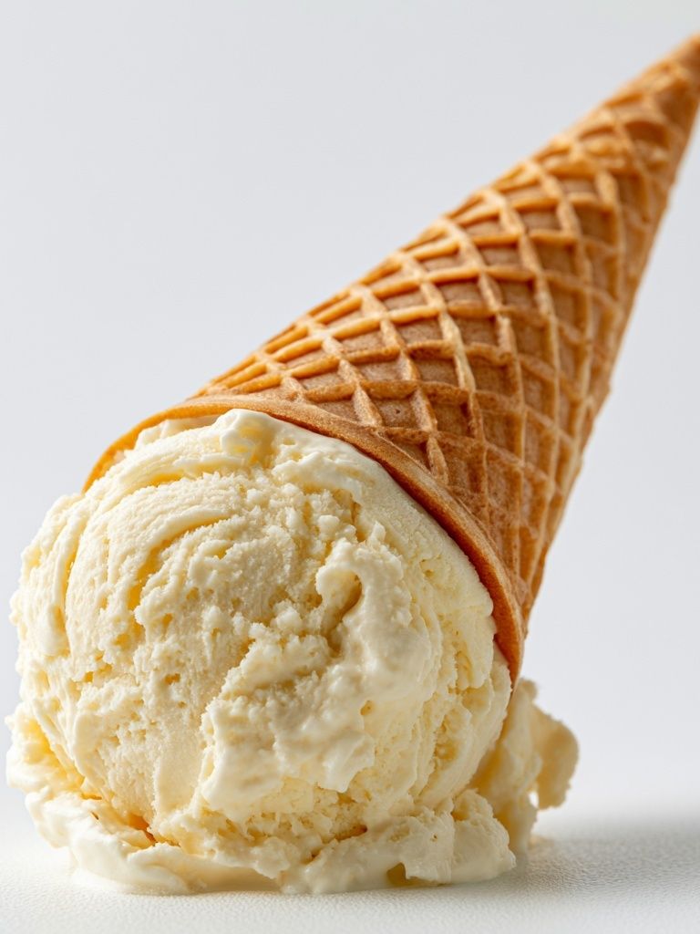 Vanilla Ice Cream Cone Photography Poster. poster — food-drink art