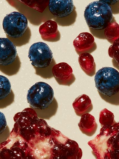 Blueberries and Pomegranate Still Life Poster.
