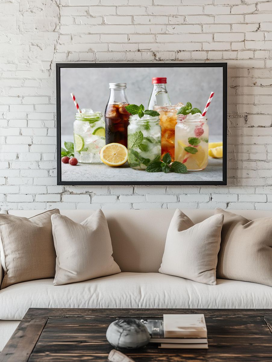 Fresh Citrus Drinks Food-Drink Poster. room preview