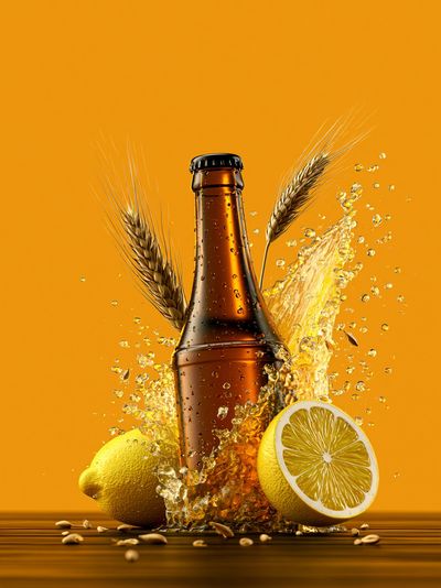 Citrus Beer Splash Poster. poster print