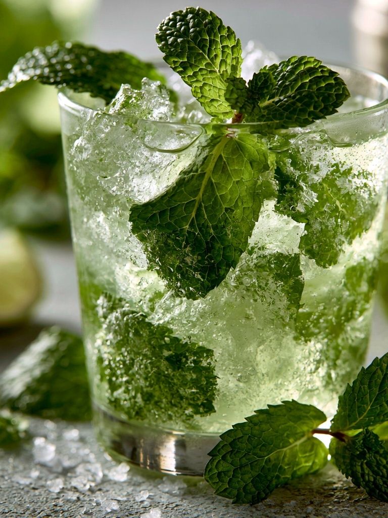 Mint Mojito Cocktail Photography Poster. poster detail