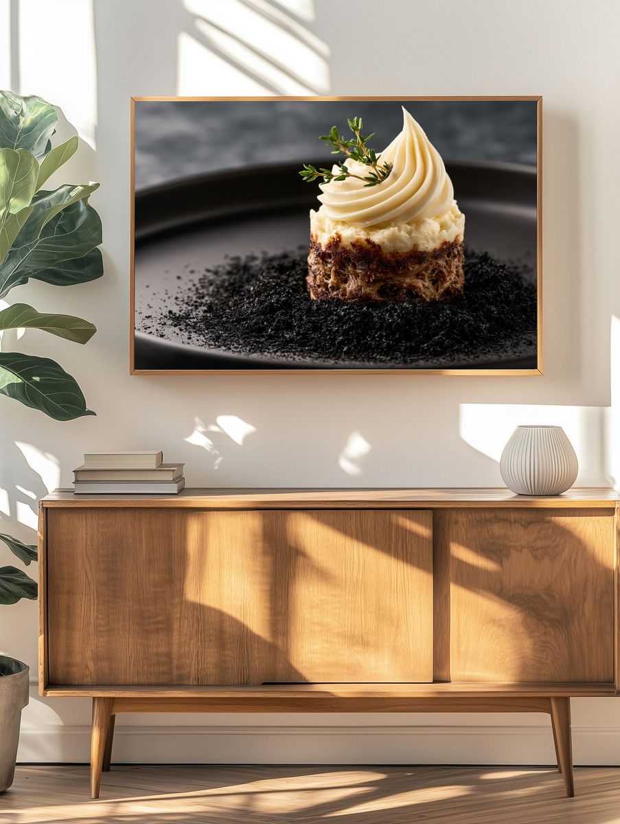 Gourmet Dessert Plating Photography Poster. — room view 3