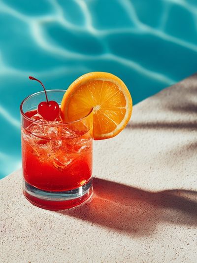 Poolside Citrus Cocktail Print. poster print