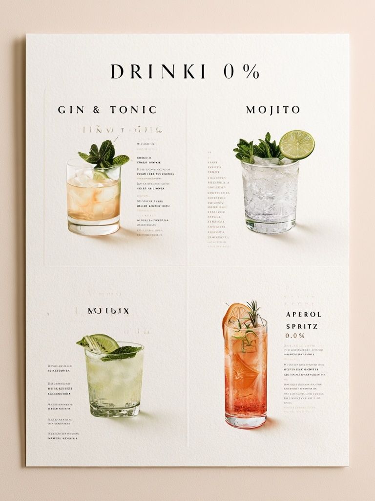 Drinki 0% Cocktail Poster. poster — food-drink art