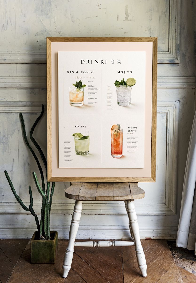 Drinki 0% Cocktail Poster. room preview