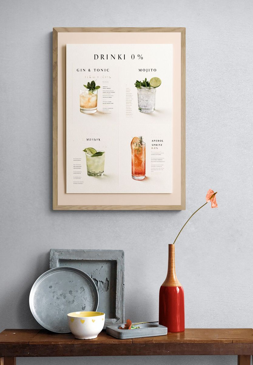 Drinki 0% Cocktail Poster. — room view 3