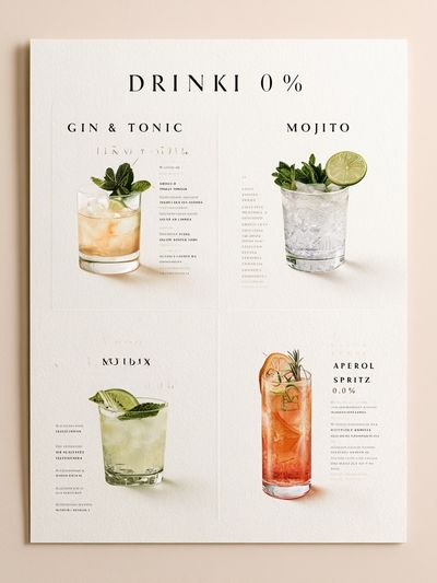 Drinki 0% Cocktail Poster. poster