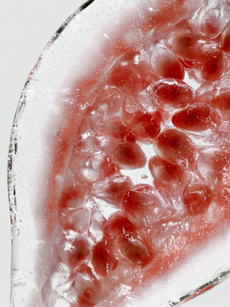 Pomegranate Slice Photography Poster. poster detail
