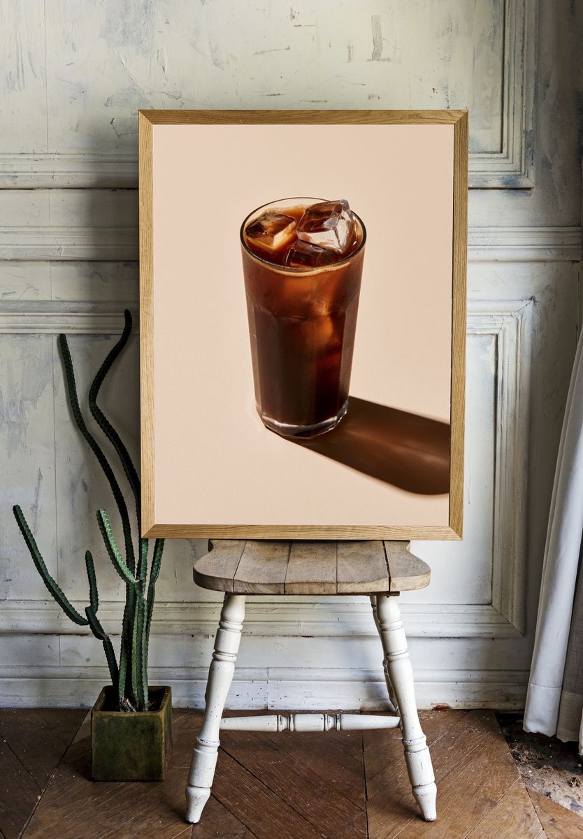 Iced Coffee Still Life Poster. — room view 1