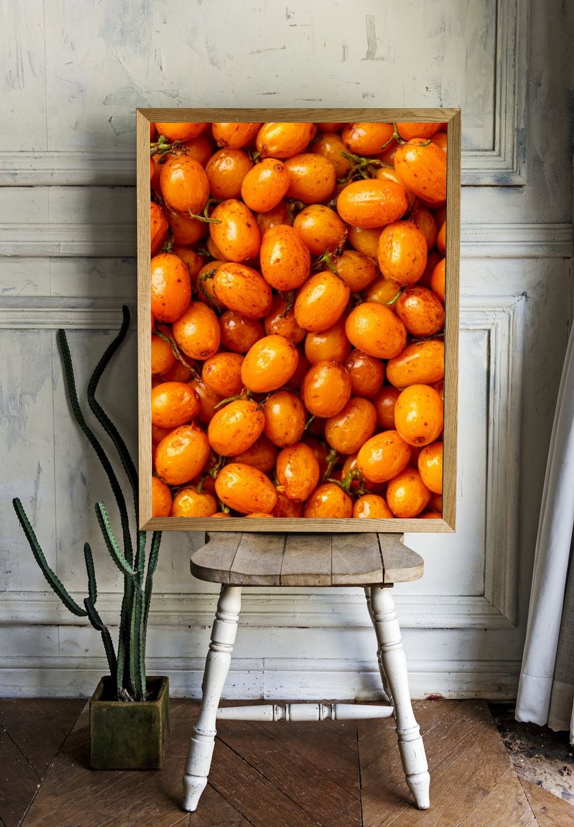 Orange Berries Still Life Print. — room view 1