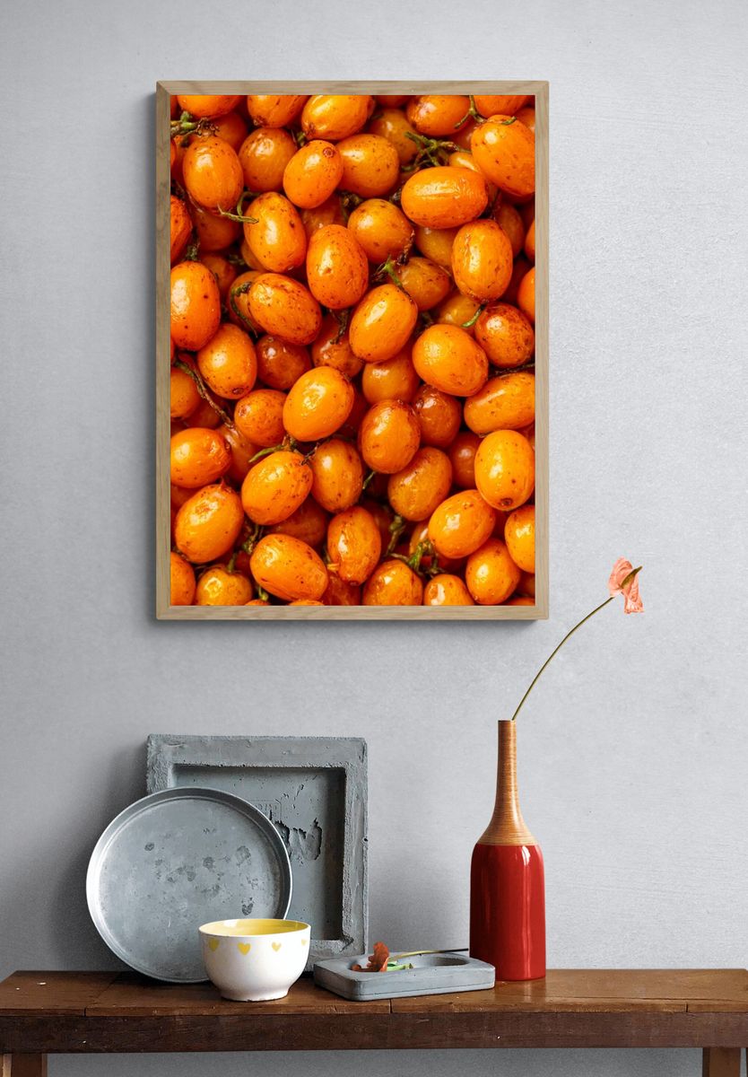 Orange Berries Still Life Print. — room view 3