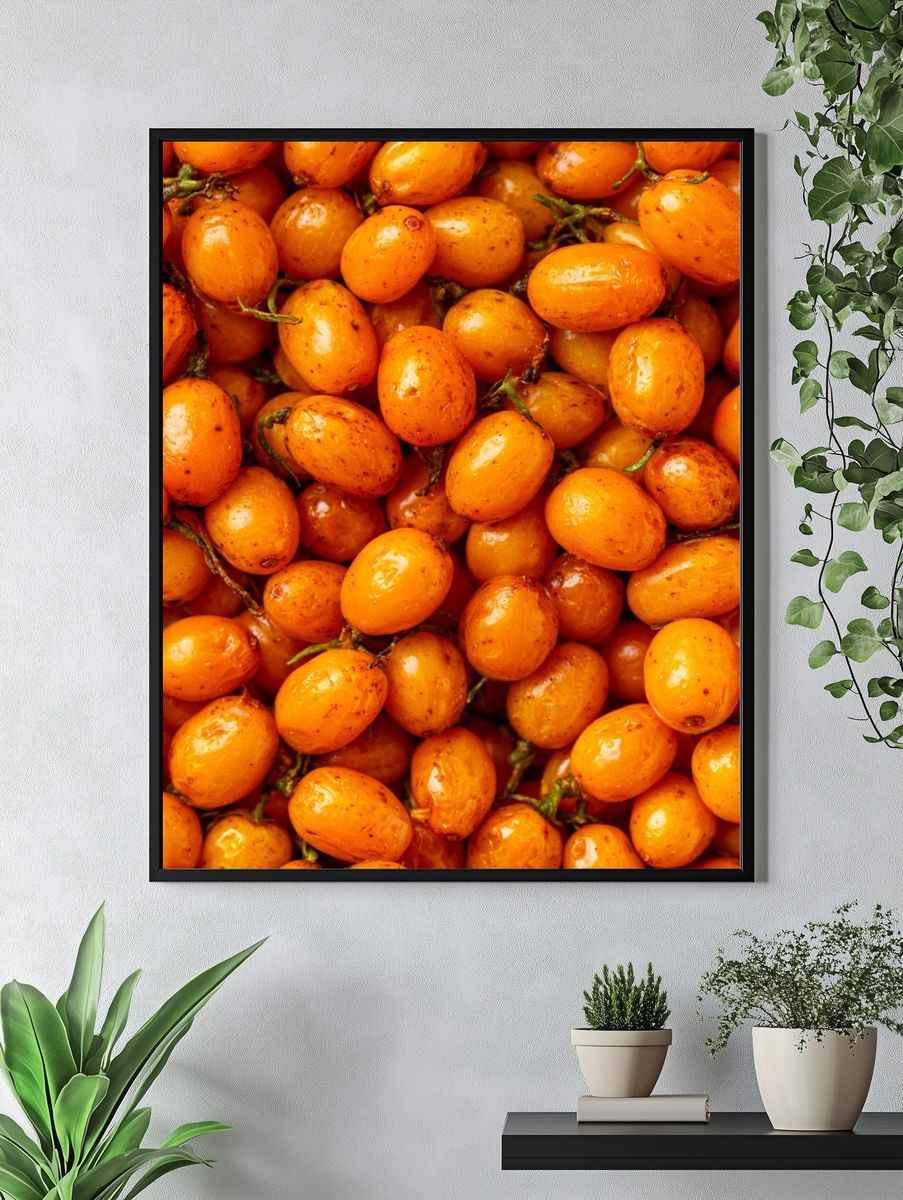 Orange Berries Still Life Print. — room view 4