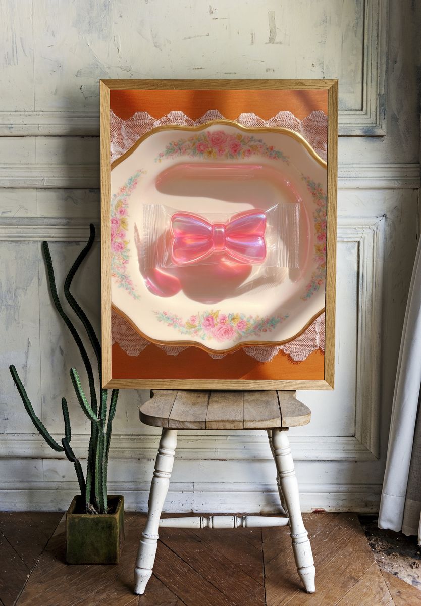 Pink Candy Still Life Poster. — room view 1