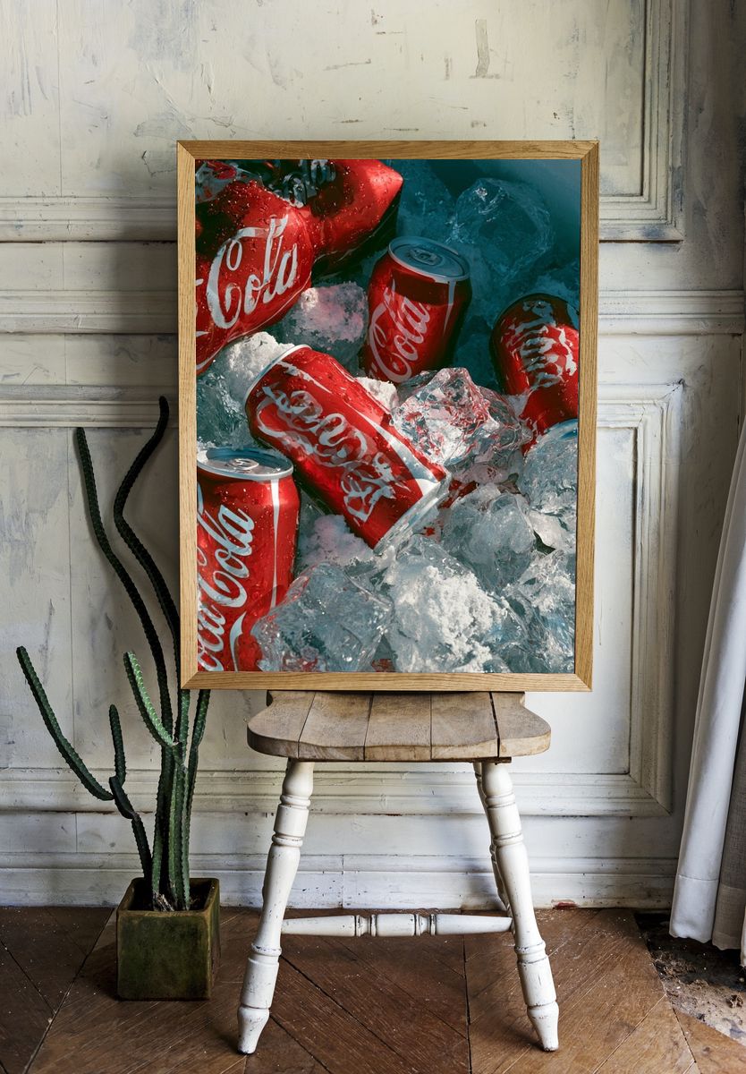 Coca-Cola Ice Cooler Photography Poster. — room view 1
