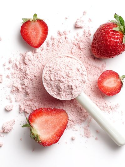 Strawberry Powder Still Life Poster.