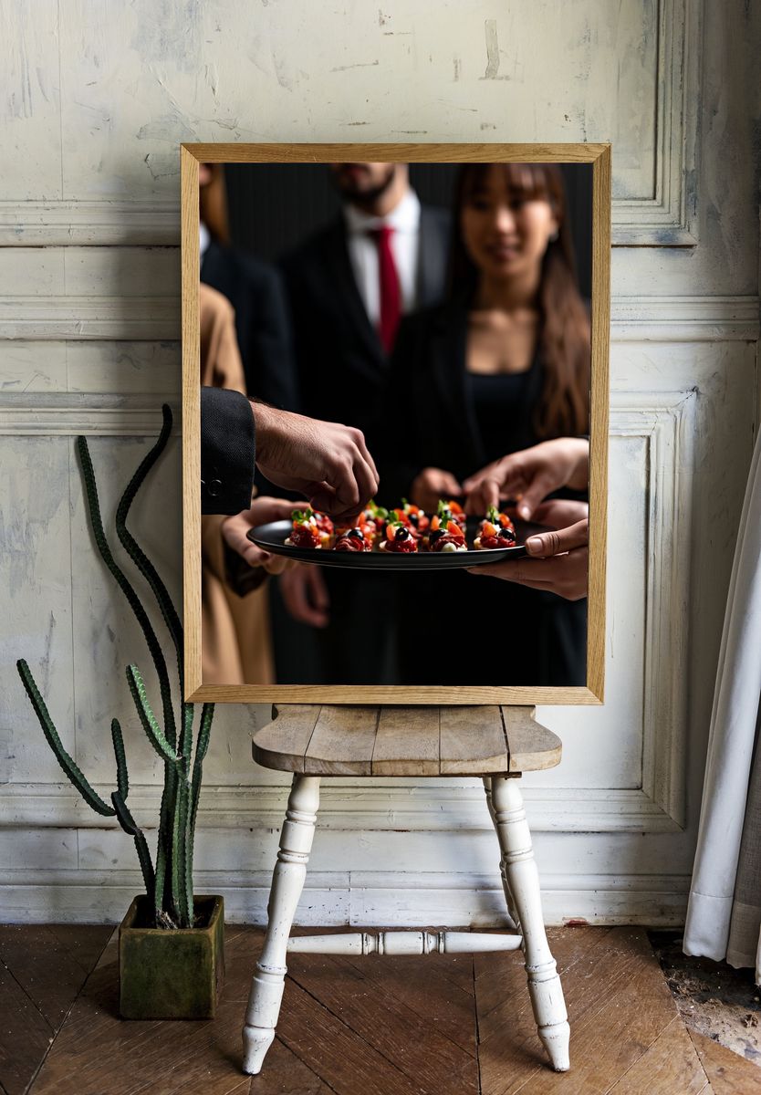 Elegant Cocktail Party Photography Poster. — room view 1