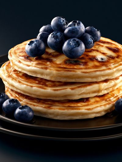 Blueberry Pancakes Food-Drink Poster. poster