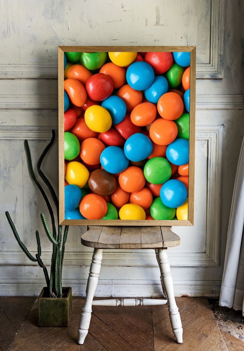 Colorful Candy Coated Sweets Poster. room preview