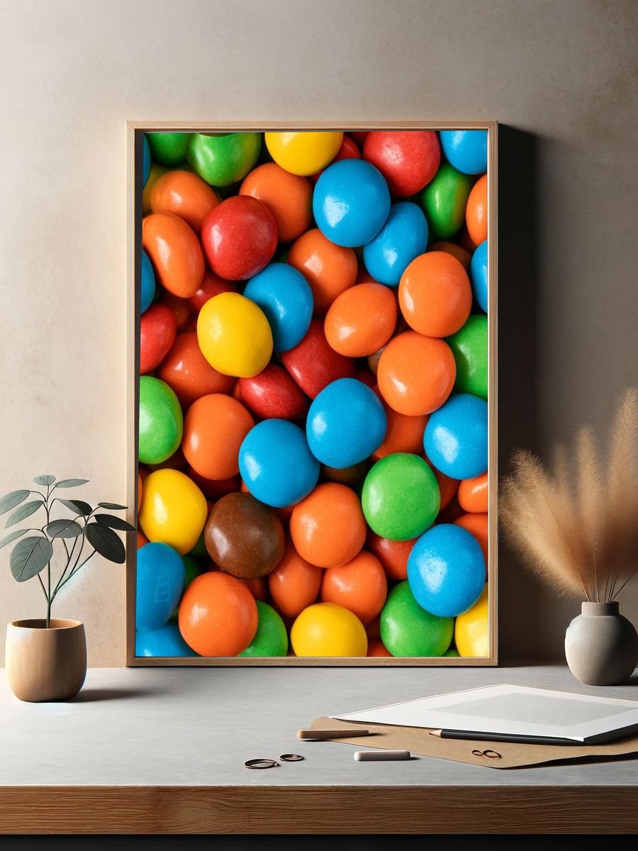 Colorful Candy Coated Sweets Poster. — room view 2