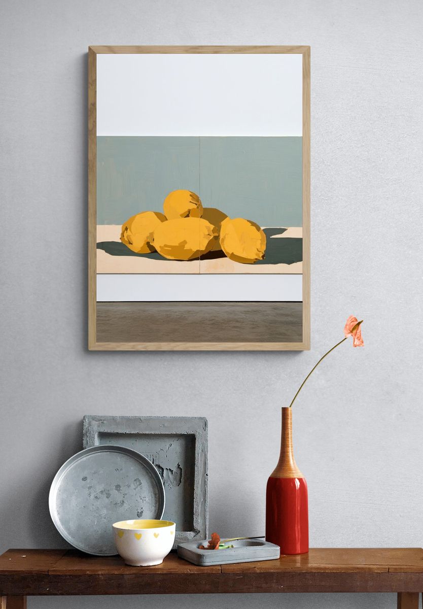 Lemons Still Life Poster. — room view 3