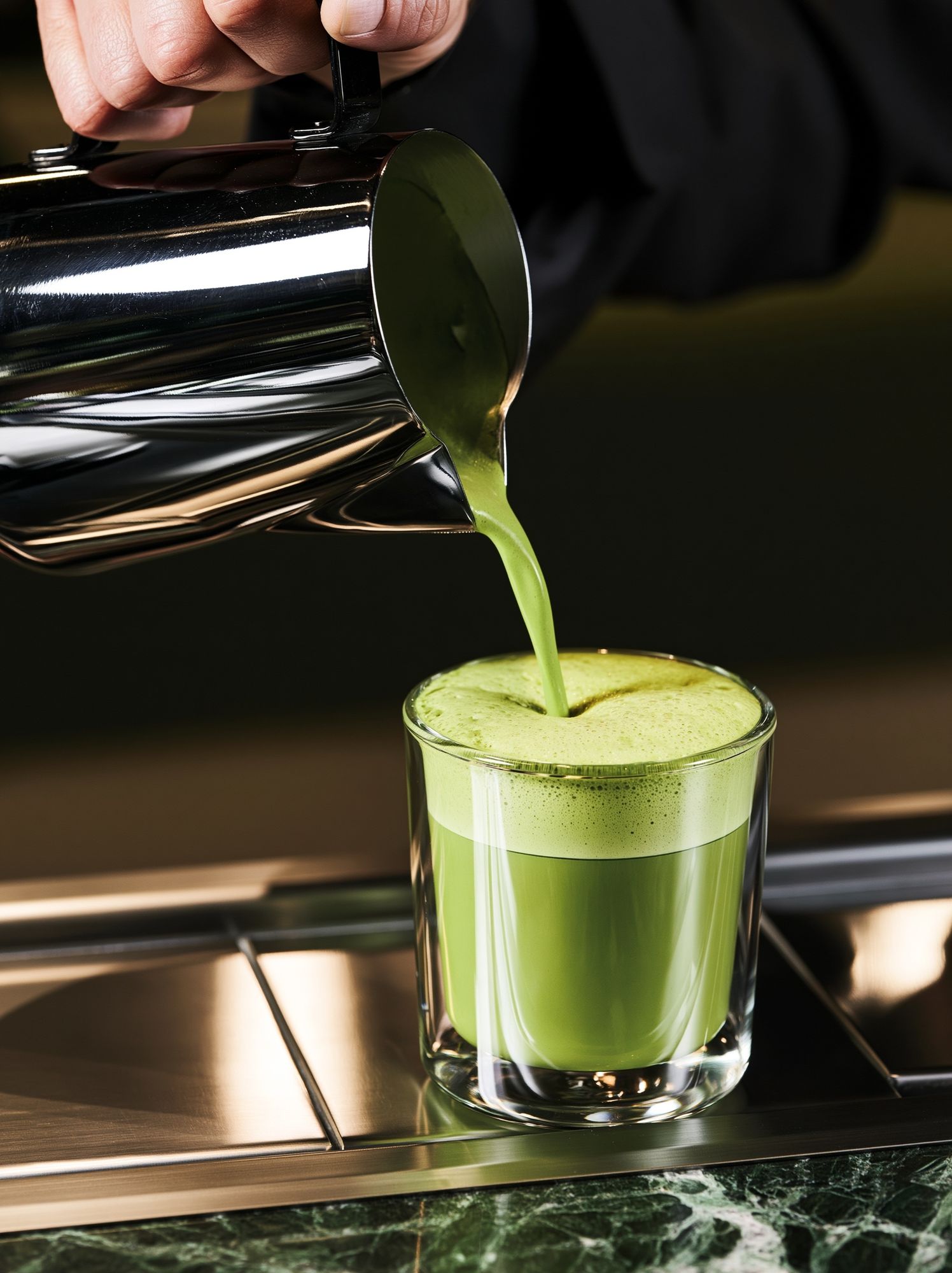 Matcha Pour Food-Drink Poster. poster detail