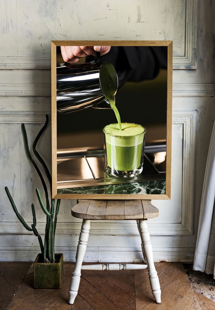 Matcha Pour Food-Drink Poster. — room view 1