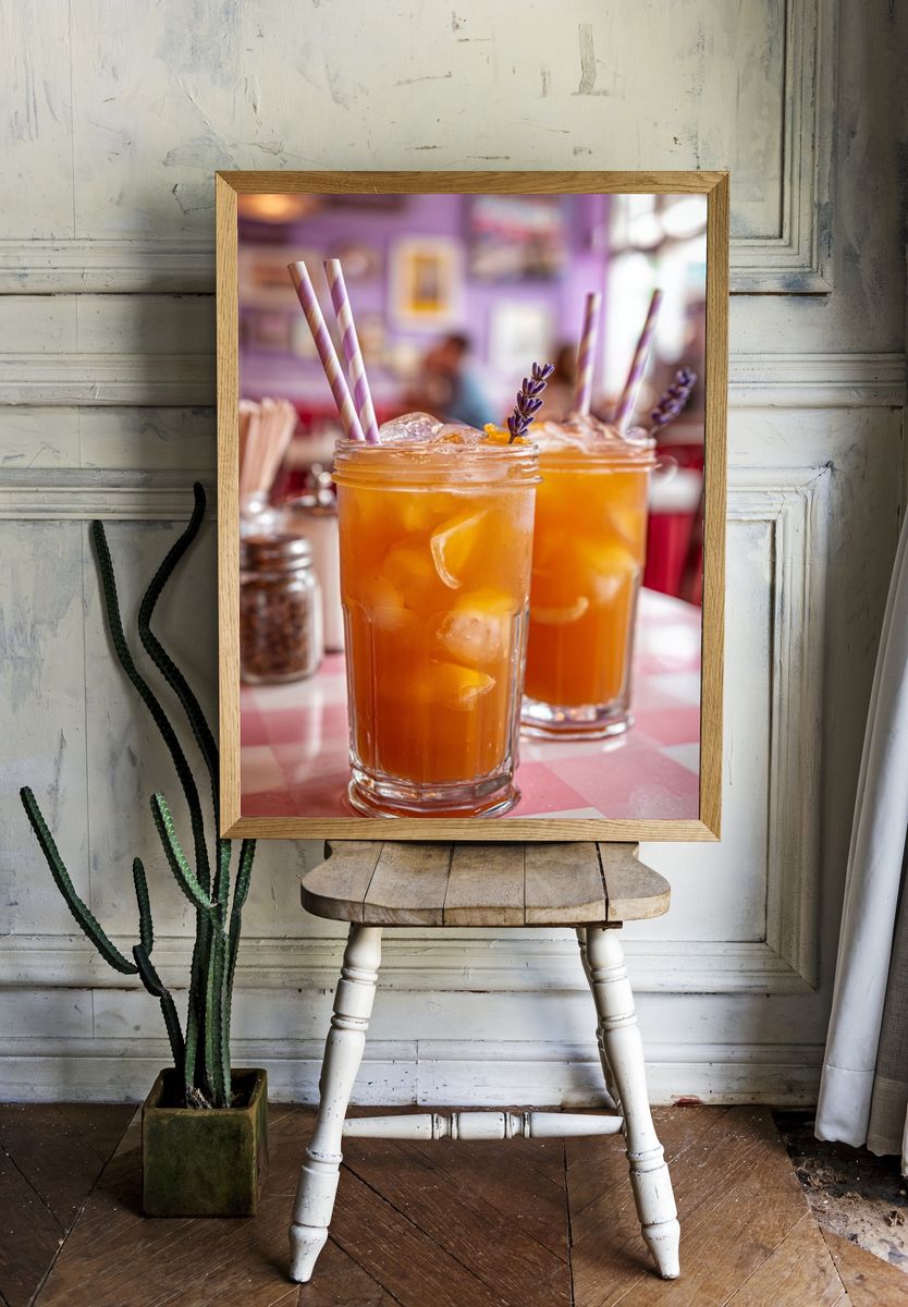 Lavender Citrus Cocktails Poster. — room view 1