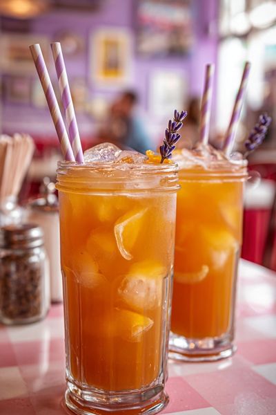 Lavender Citrus Cocktails Poster. poster print