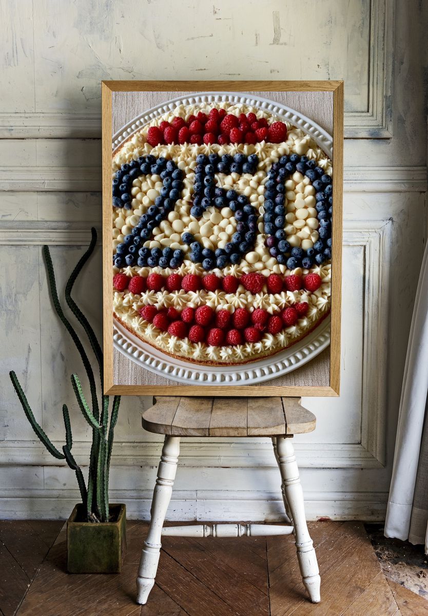 Berry Number Cake Poster. — room view 1