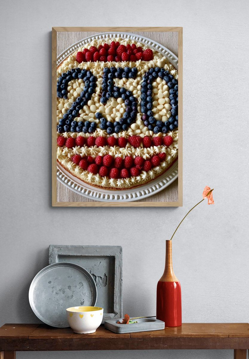 Berry Number Cake Poster. — room view 3